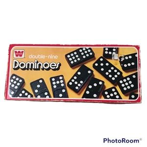 Vintage Whitman Double Nine Dominoes 55 Pieces